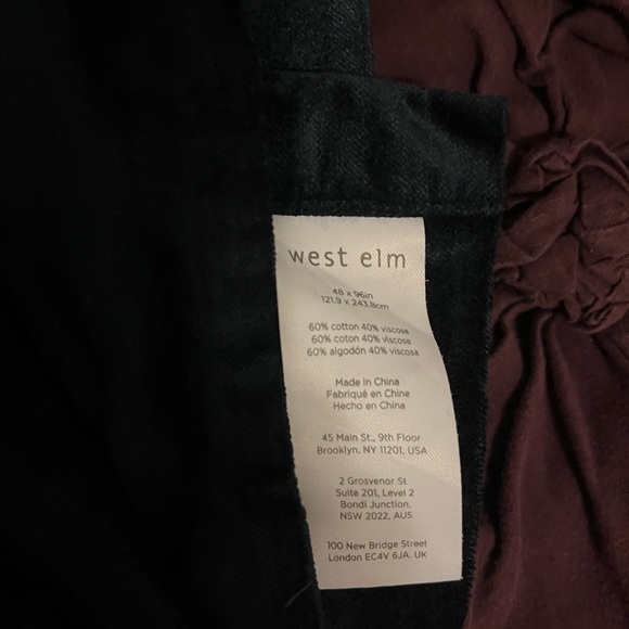 West Elm Deep Blue Velvet Drapes - Picture 5 of 8